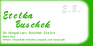 etelka buschek business card